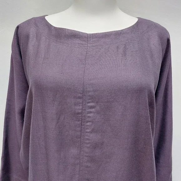 Wilfred Tunic Dress Women's XS Purple Viscose Boatneck Oversized Quiet Luxury - Picture 5 of 8
